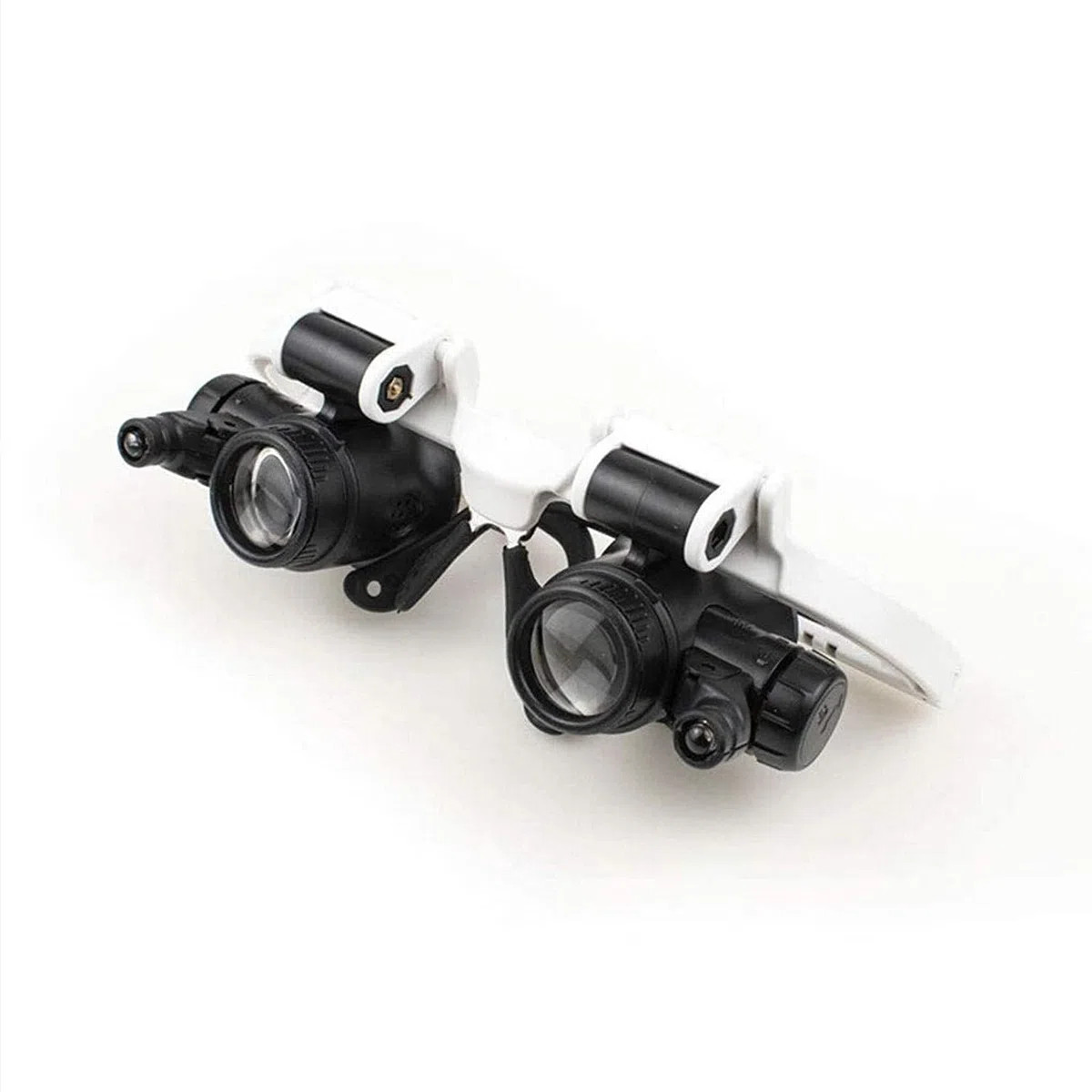 Lupa de Diadema Manos Libres con luz LED, Lupa con 2 Luces LED, Lentes Intercambiables 8X, 15X y 23X, para relojero, joyería, Lente óptica, Lupa de Cristal, Reloj.