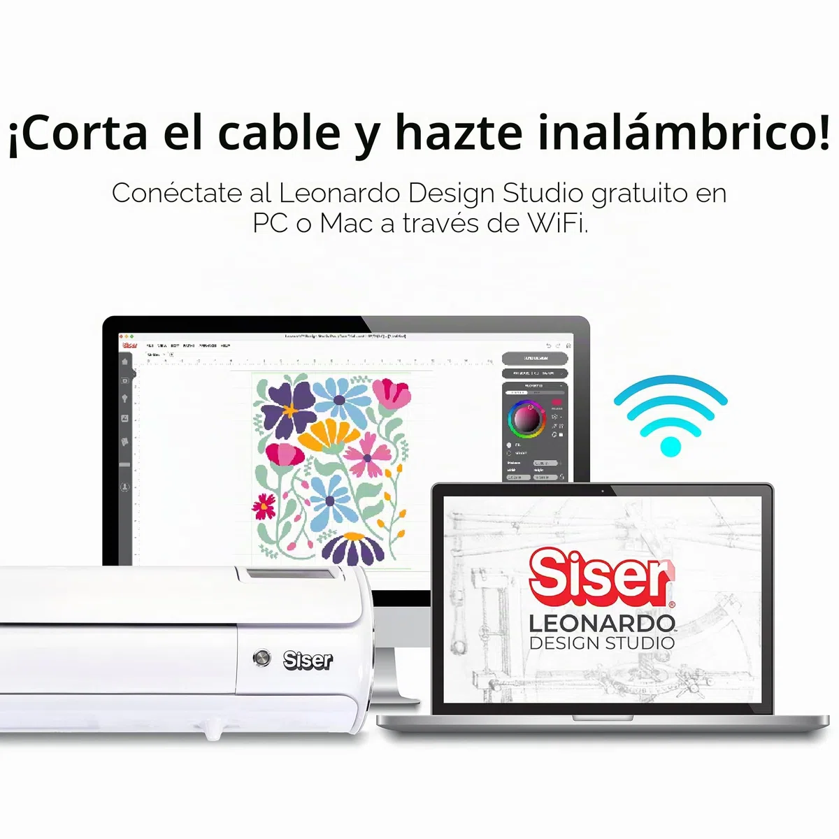 Siser Juliet Cortador de alta definición – Máquina de corte profesional de 12 pulgadas para vinilo, papel y más – WiFi compatible con Windows y Mac – Incluye software Leonardo Design Studio..