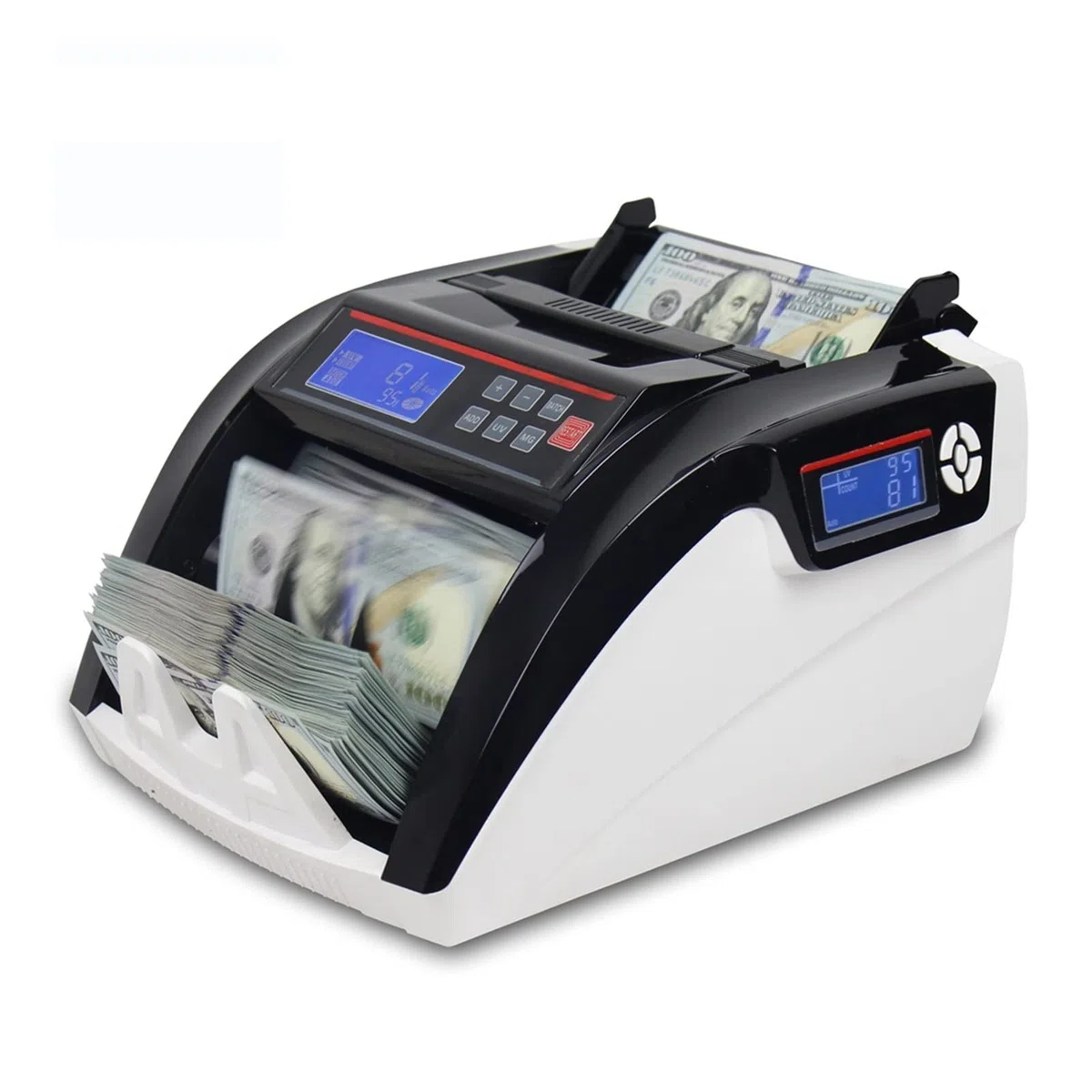 Contador de dinero, Máquina de contador dinero 580 0D UV/3mg LCD Mostrar con 3 monedas multi-monedas magnet la máquina en efectivo