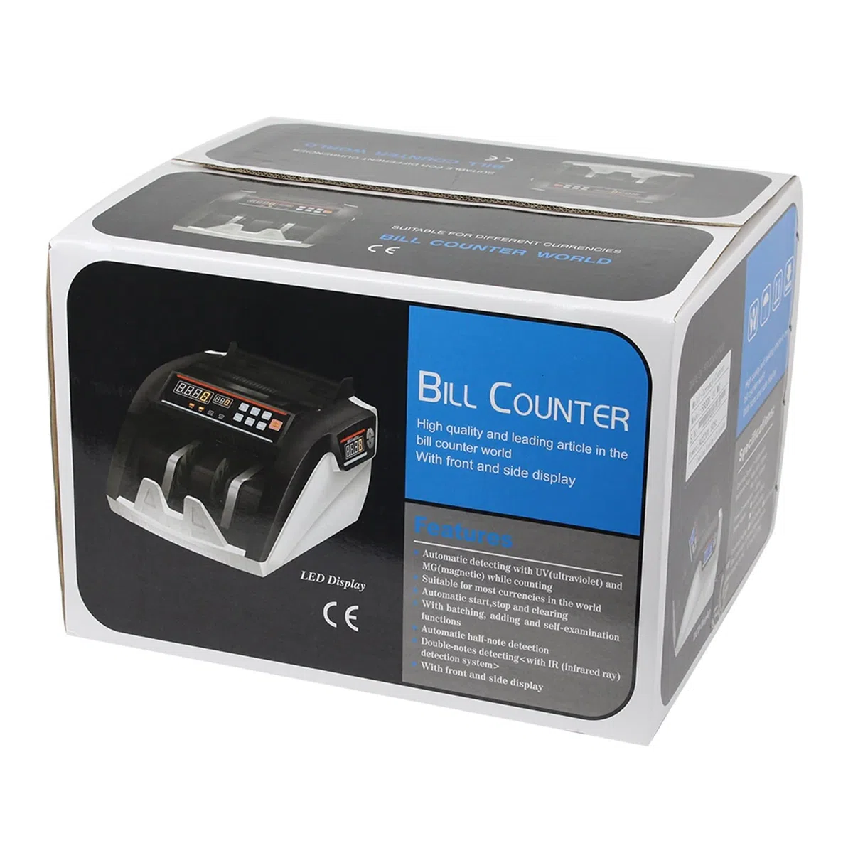 Contador de Dinero, 5800 LED UV/MG Mostrar dinero en efectivo de Bill Coutner y Máquina conteo moneda múltiple Equipo