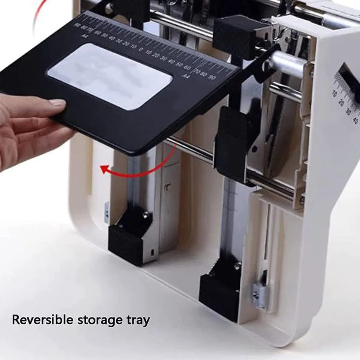 Grapadora de doble cabeza, grapadora de escritorio de oficina con profundidad de entrada ajustable de 3 a 20 mm, ideal para escuelas, empresas y almacenes