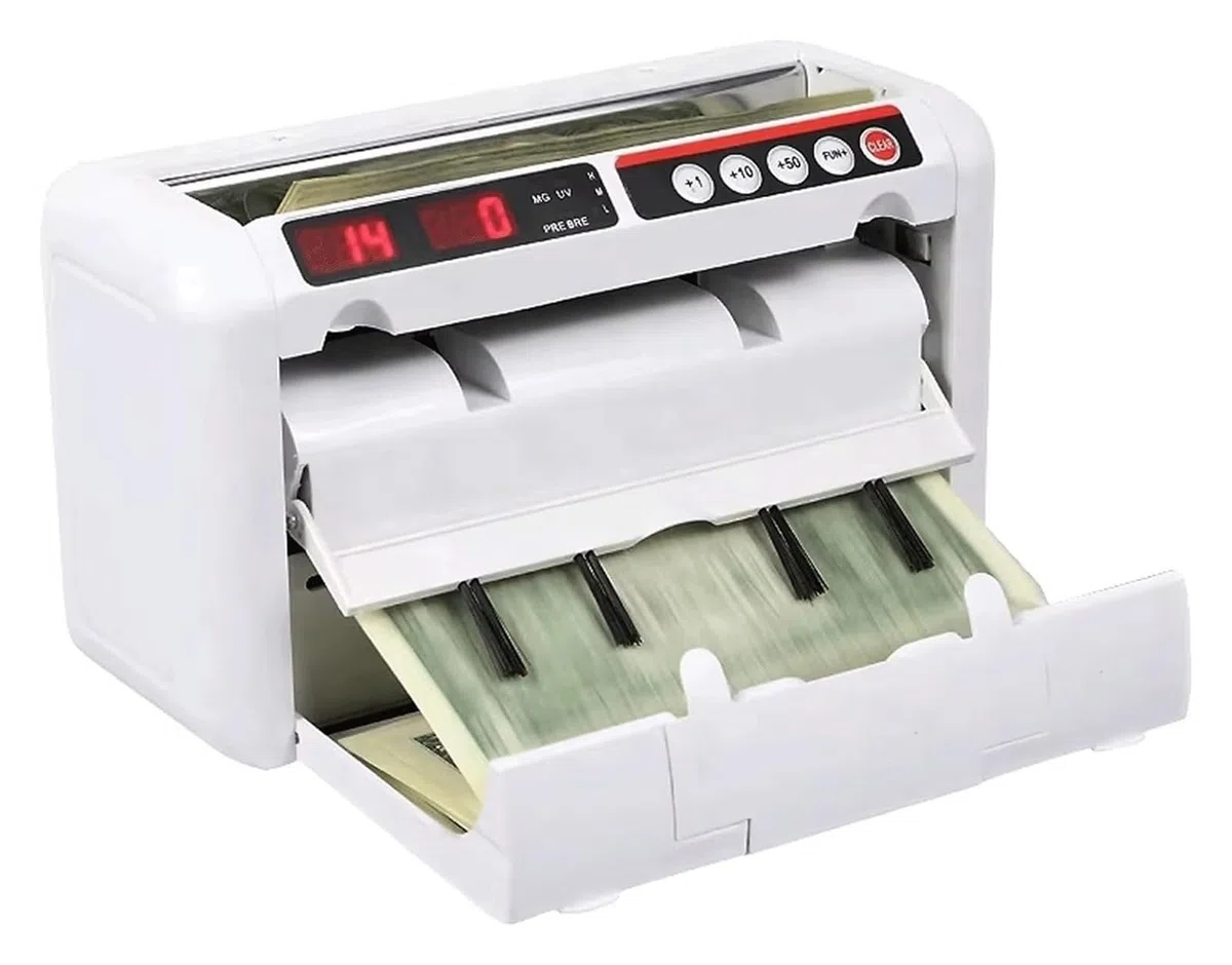 Contador de billetes portátil recargable, con detección de MG y pantallas LED, for llevar a cualquier lugar con una mochila, for pequeñas empresas, oficinas en el hogar y venta al por menor