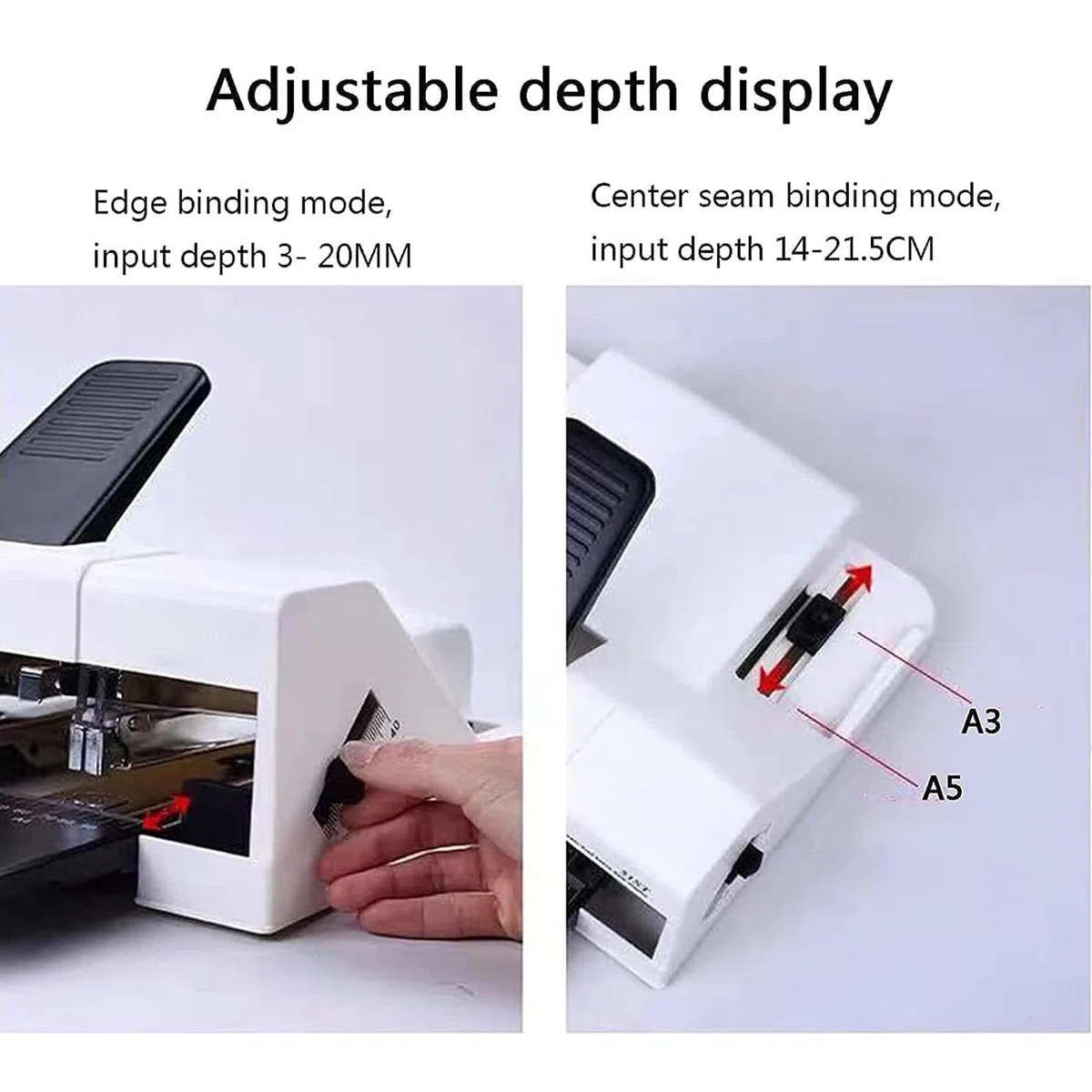 Grapadora de doble cabeza, grapadora de escritorio de oficina con profundidad de entrada ajustable de 3 a 20 mm, ideal para escuelas, empresas y almacenes