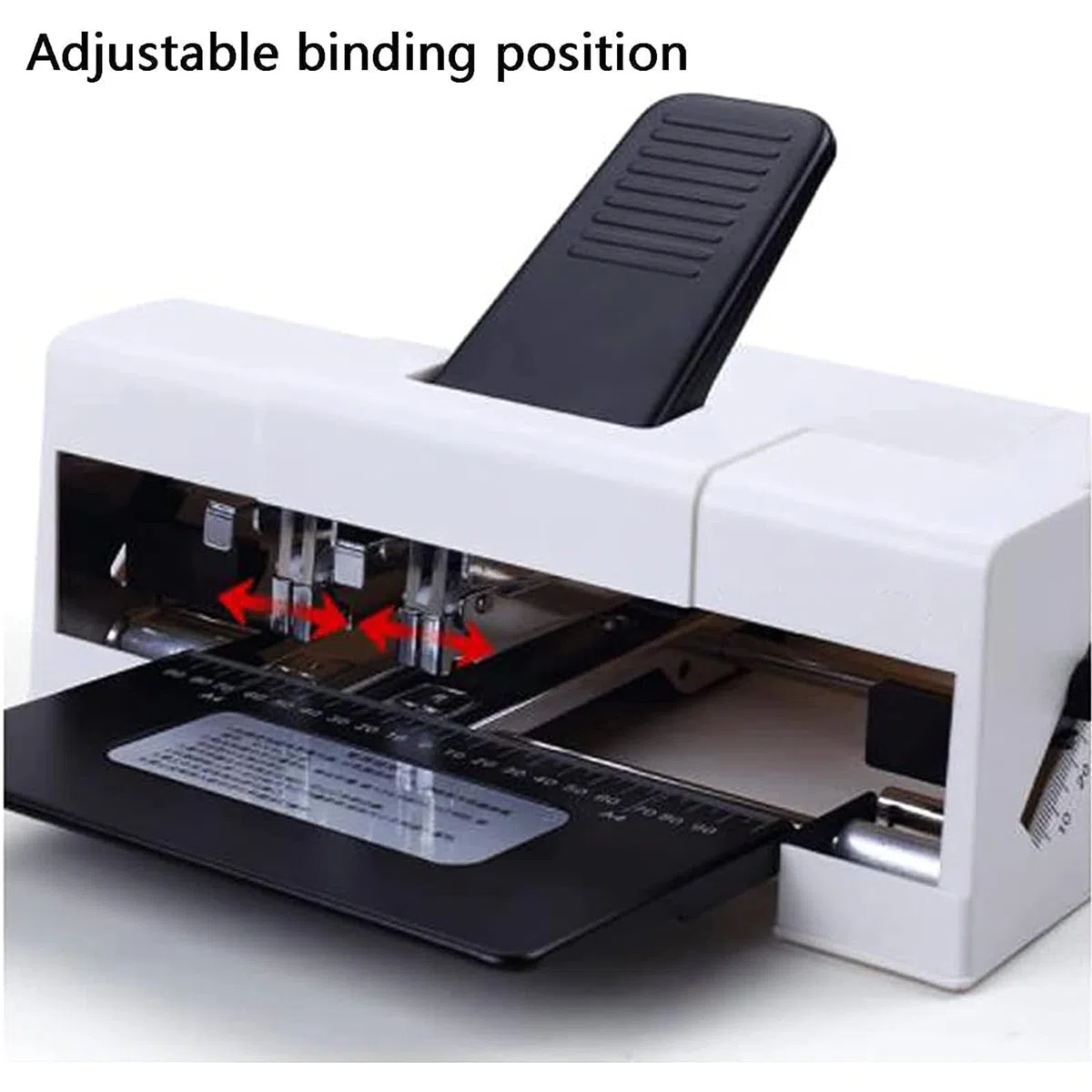 Grapadora de doble cabeza, grapadora de escritorio de oficina con profundidad de entrada ajustable de 3 a 20 mm, ideal para escuelas, empresas y almacenes