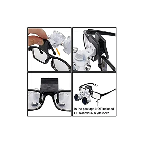 Lupas, lupas con luz montada en la Cabeza, Lupa con Clip de odontología 3,5X, Lupa Binocular para Dentistas de Laboratorio, Lupa médica para Pasatiempos, Lectura, Lupa de joyería, Manualidades, Reloj