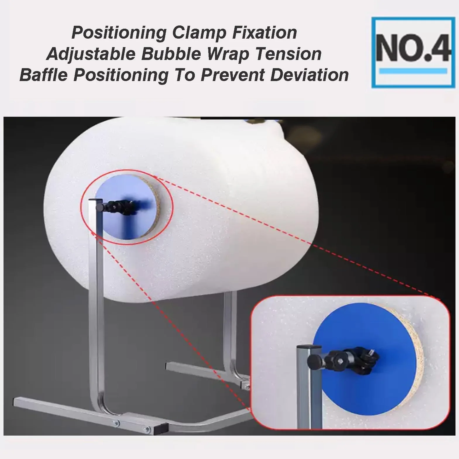 Este Soporte Vertical para Rollo de plástico de Burbujas con dispensador Manual de Espuma es Ideal para la manipulación y el Transporte de embalajes.