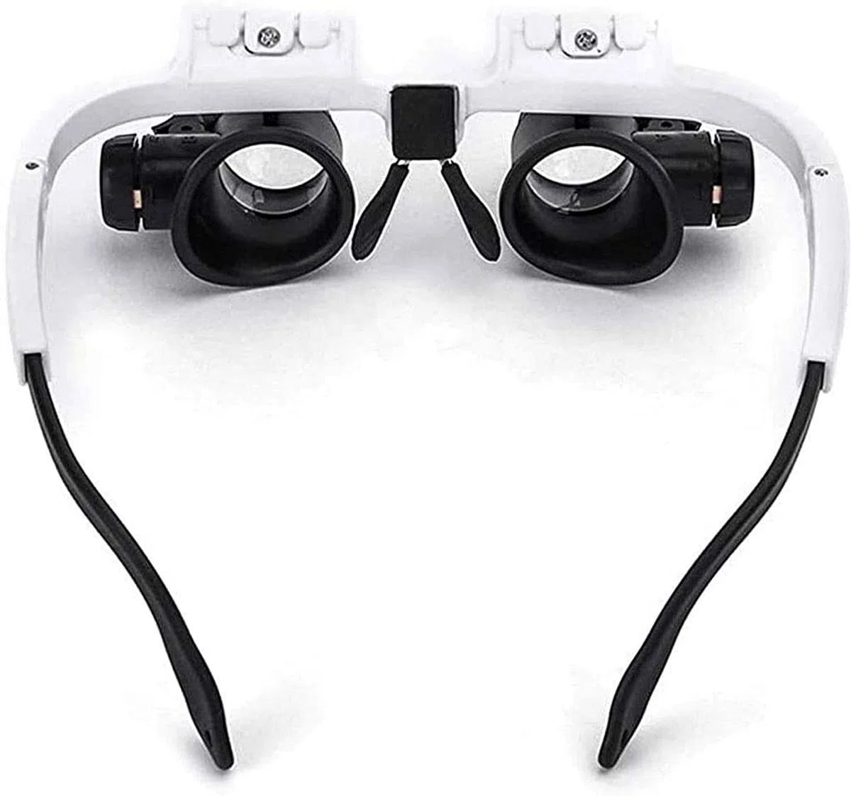 Lupa de Diadema Manos Libres con luz LED, Lupa con 2 Luces LED, Lentes Intercambiables 8X, 15X y 23X, para relojero, joyería, Lente óptica, Lupa de Cristal, Reloj.