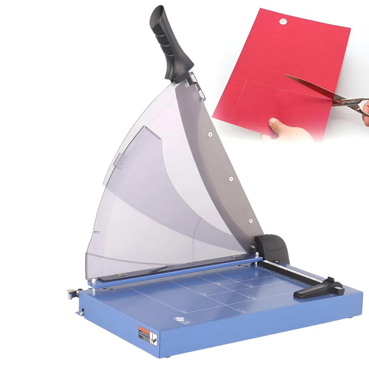 Cortador de papel de guillotina, recortadora resistente de 15 pulgadas con abrazadera automática para corte de precisión en el aula, oficina, manualidades